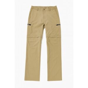 LL Bean Convertible Pants Stretch Mens 36x34 Beige Straight Leg Performance Hike